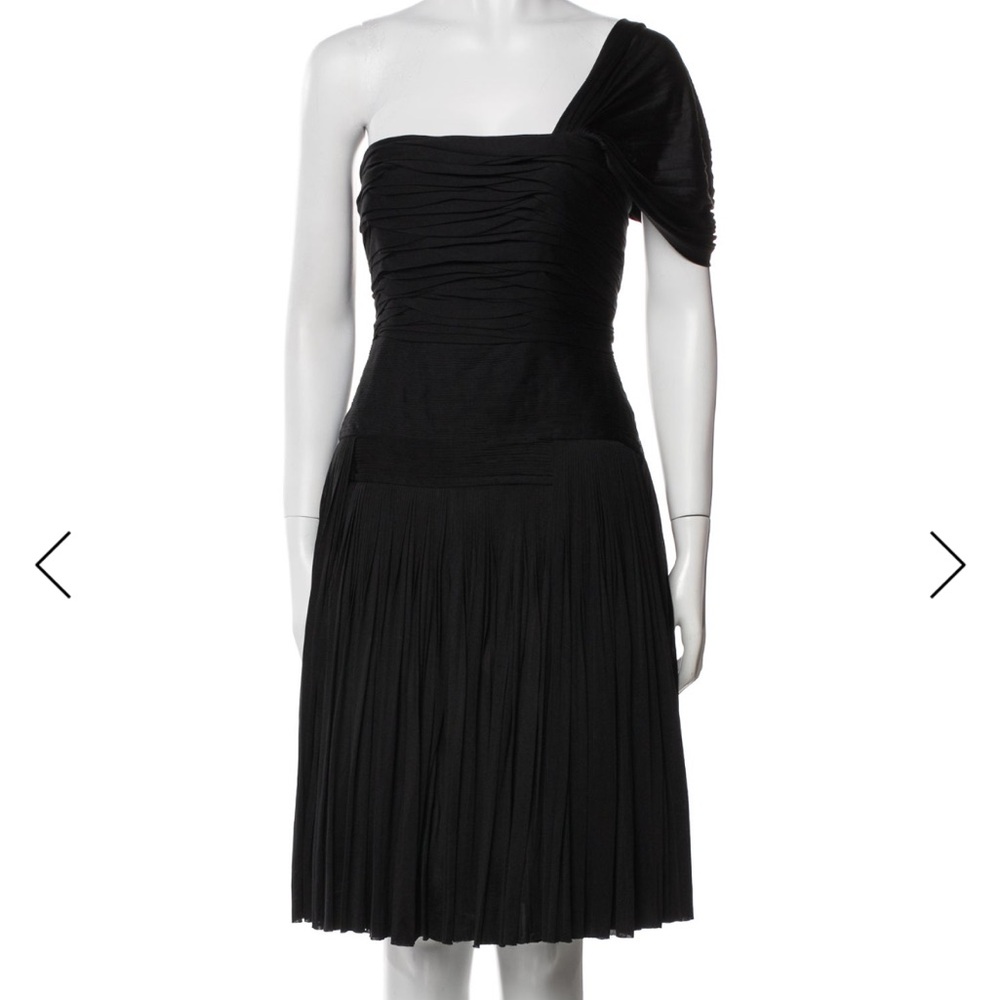 Jill Stuart Black One-Shoulder Dress